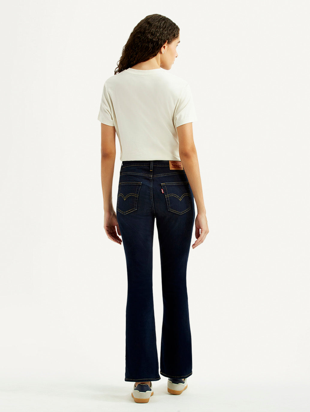 Women's 725 Navy Flared Fit High Rise Jeans
