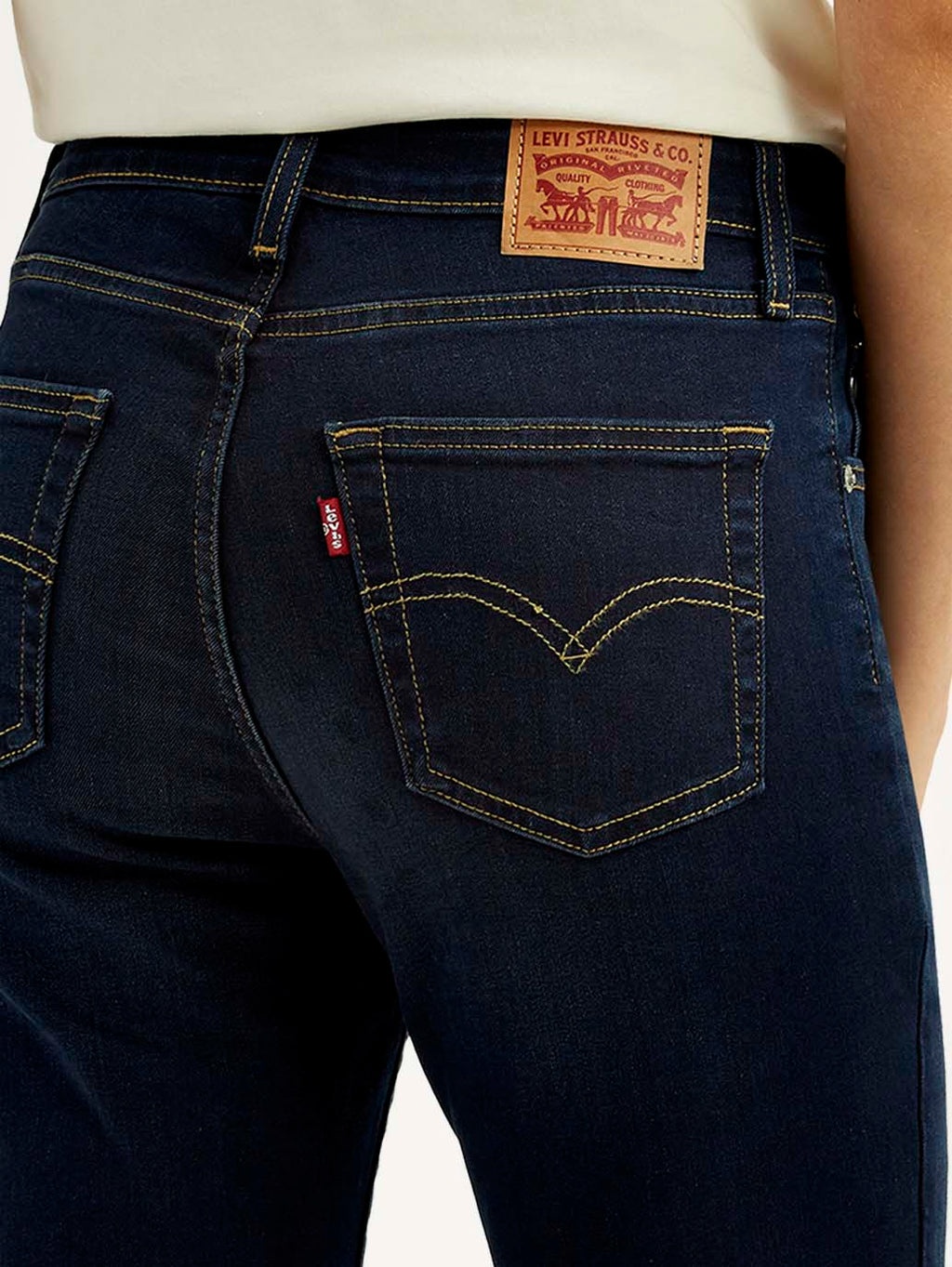 Women's 725 Navy Flared Fit High Rise Jeans