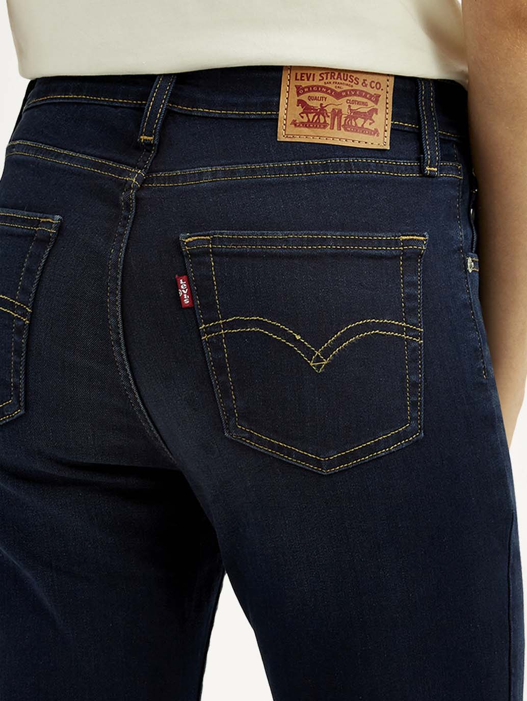 Women's 725 Navy Flared Fit High Rise Jeans
