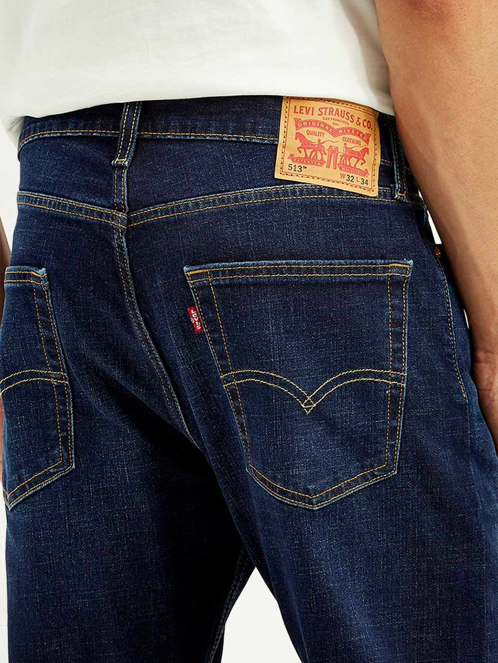 Men's 513 Indigo Slim Straight Fit Mid Rise Jeans