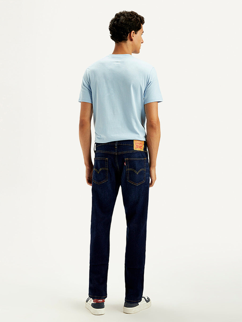 Men's 513 Dark Blue Slim Straight Fit Mid Rise Jeans