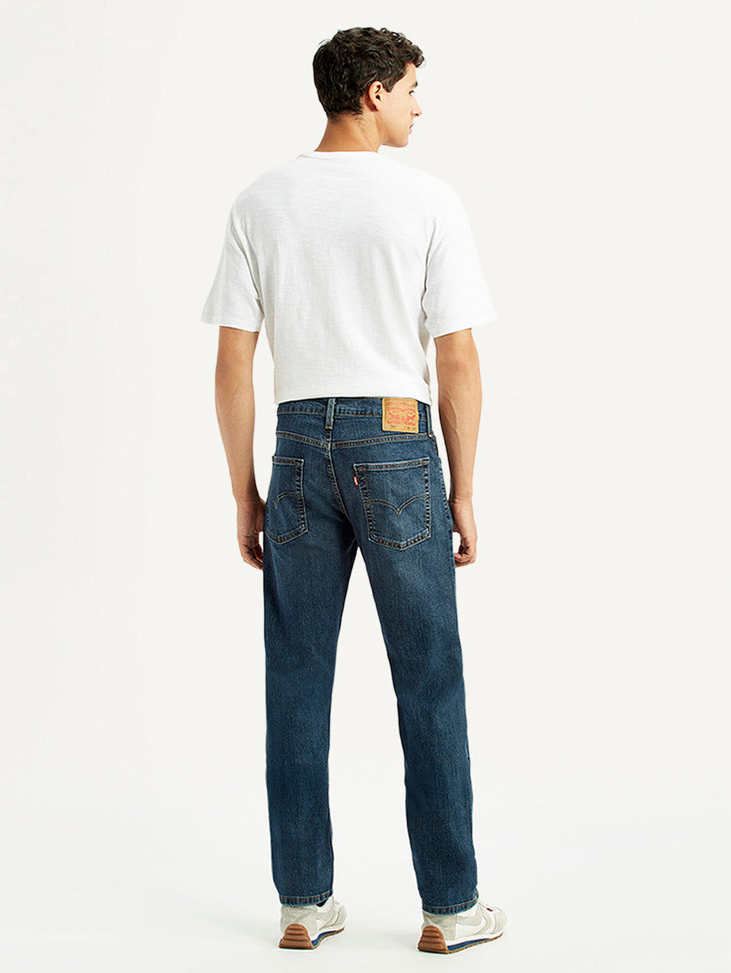 Men's 513 Dark Blue Slim Straight Fit Mid Rise Jeans
