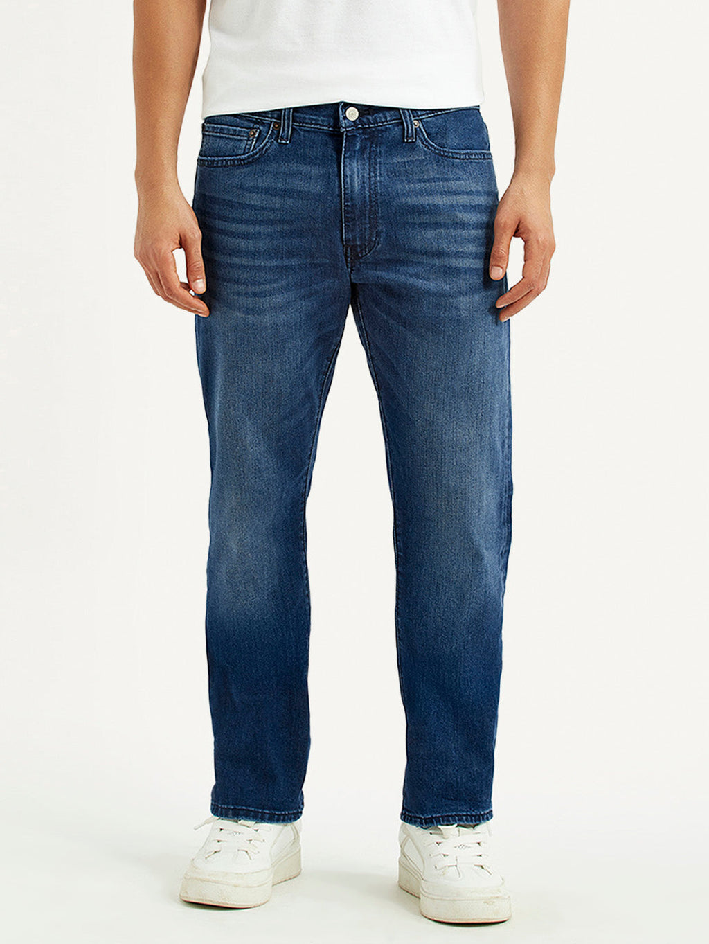 Men's 513 Blue Slim Straight Fit Mid Rise Jeans