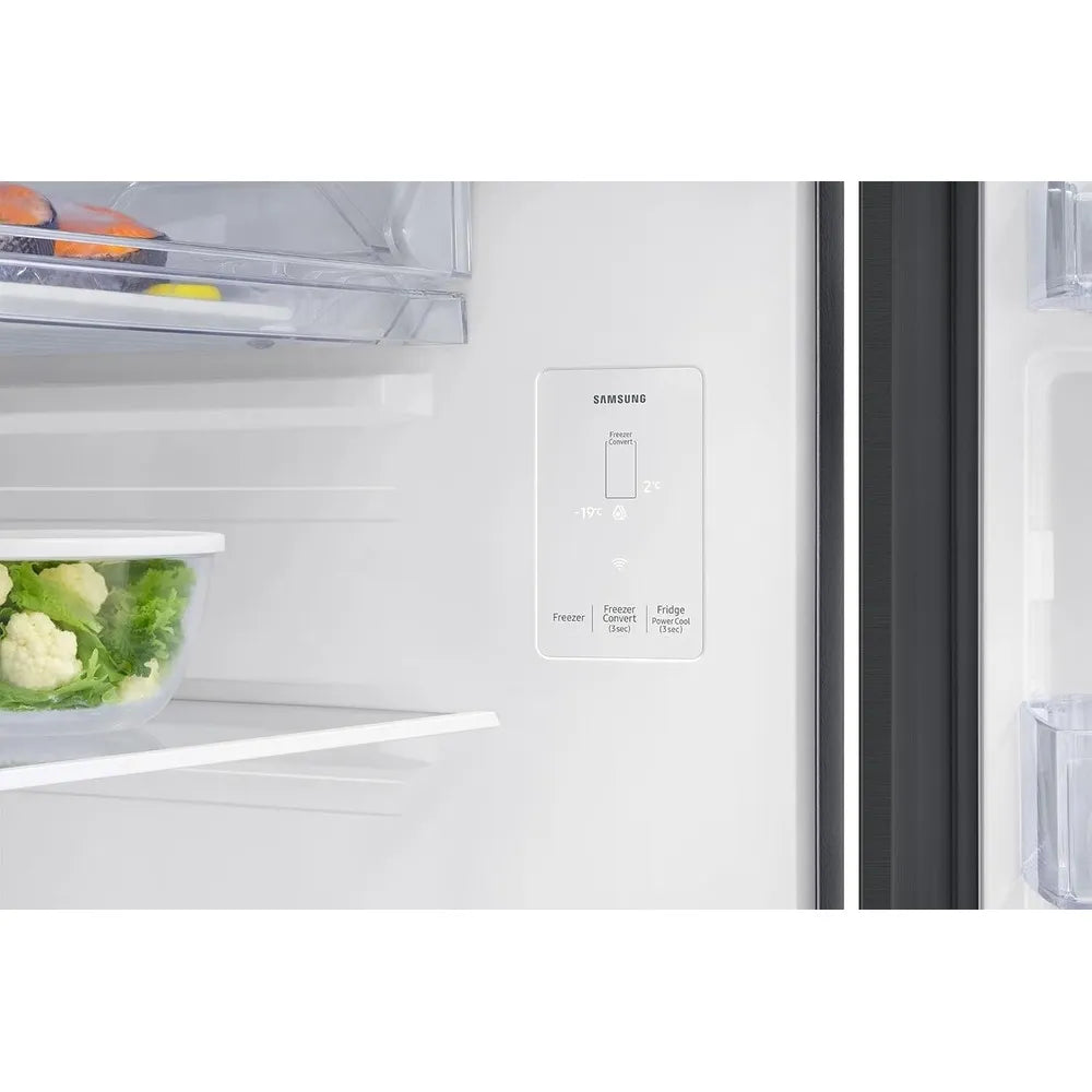 Samsung 350 Litres 2 Star Double Door Frost Free Inverter Refrigerator (RT38DG5A2BBXHL, Luxe Black)