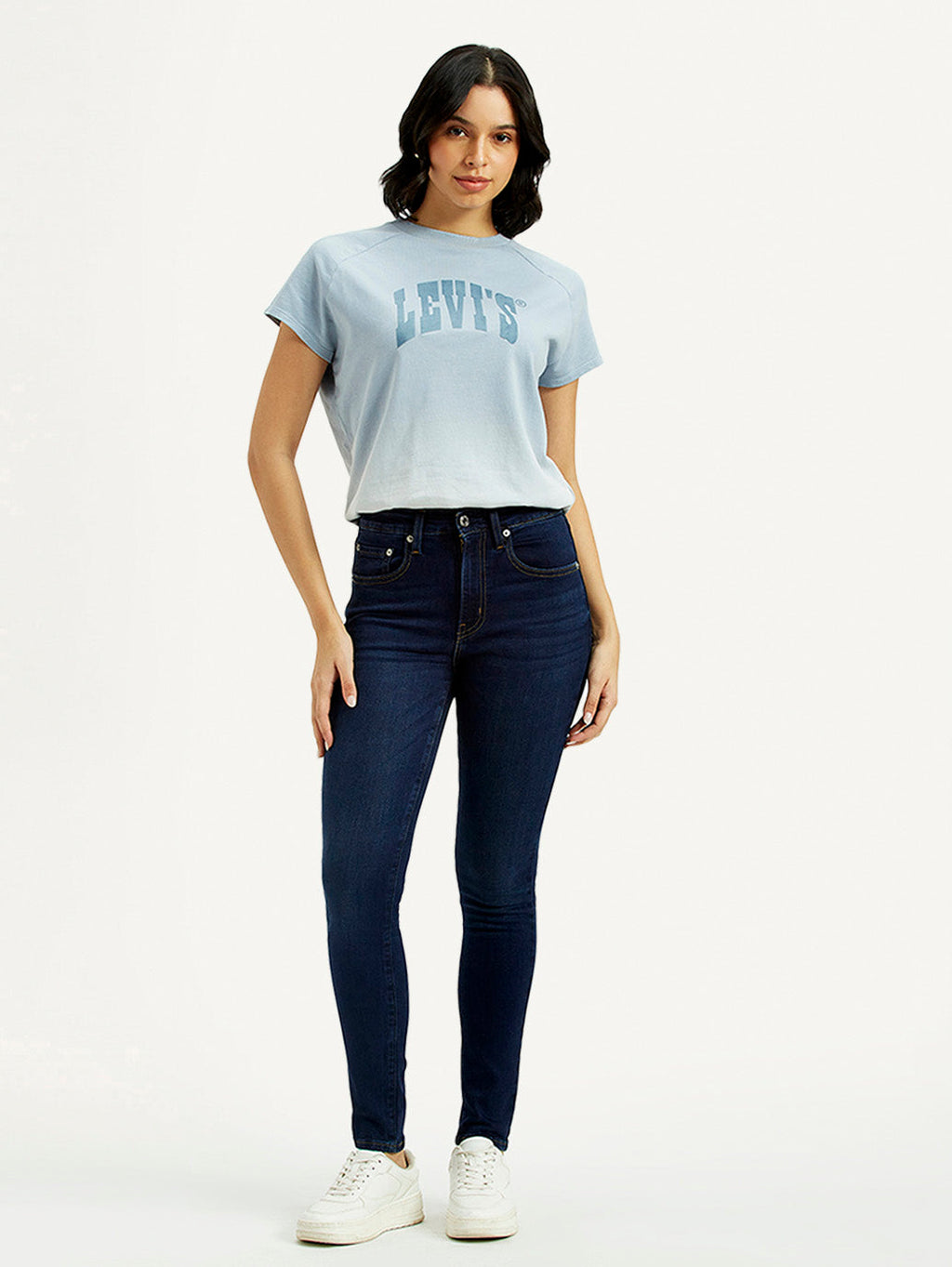 Women's 721 Dark Blue Skinny Fit High Rise Jeans