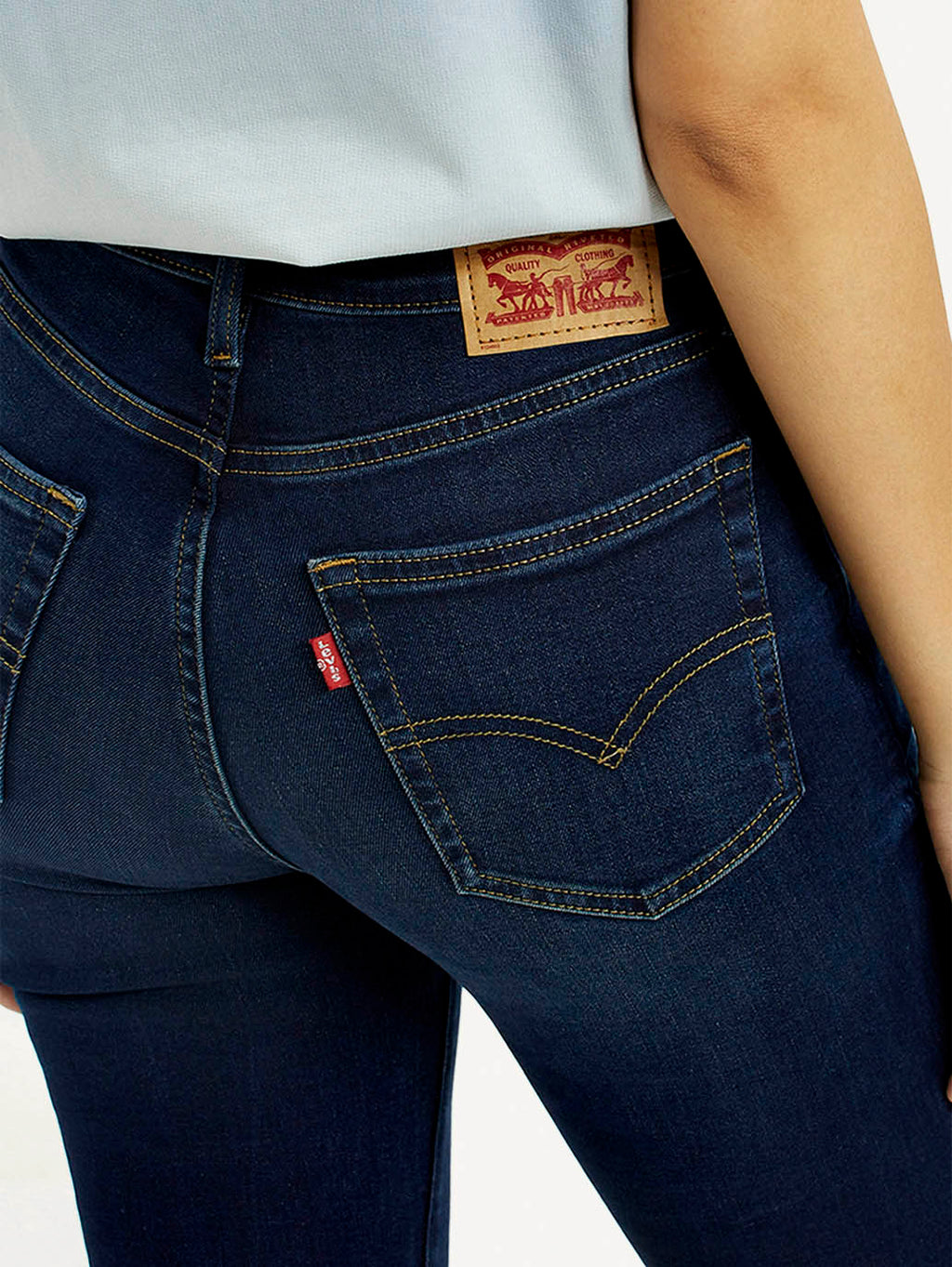 Women's 721 Dark Blue Skinny Fit High Rise Jeans