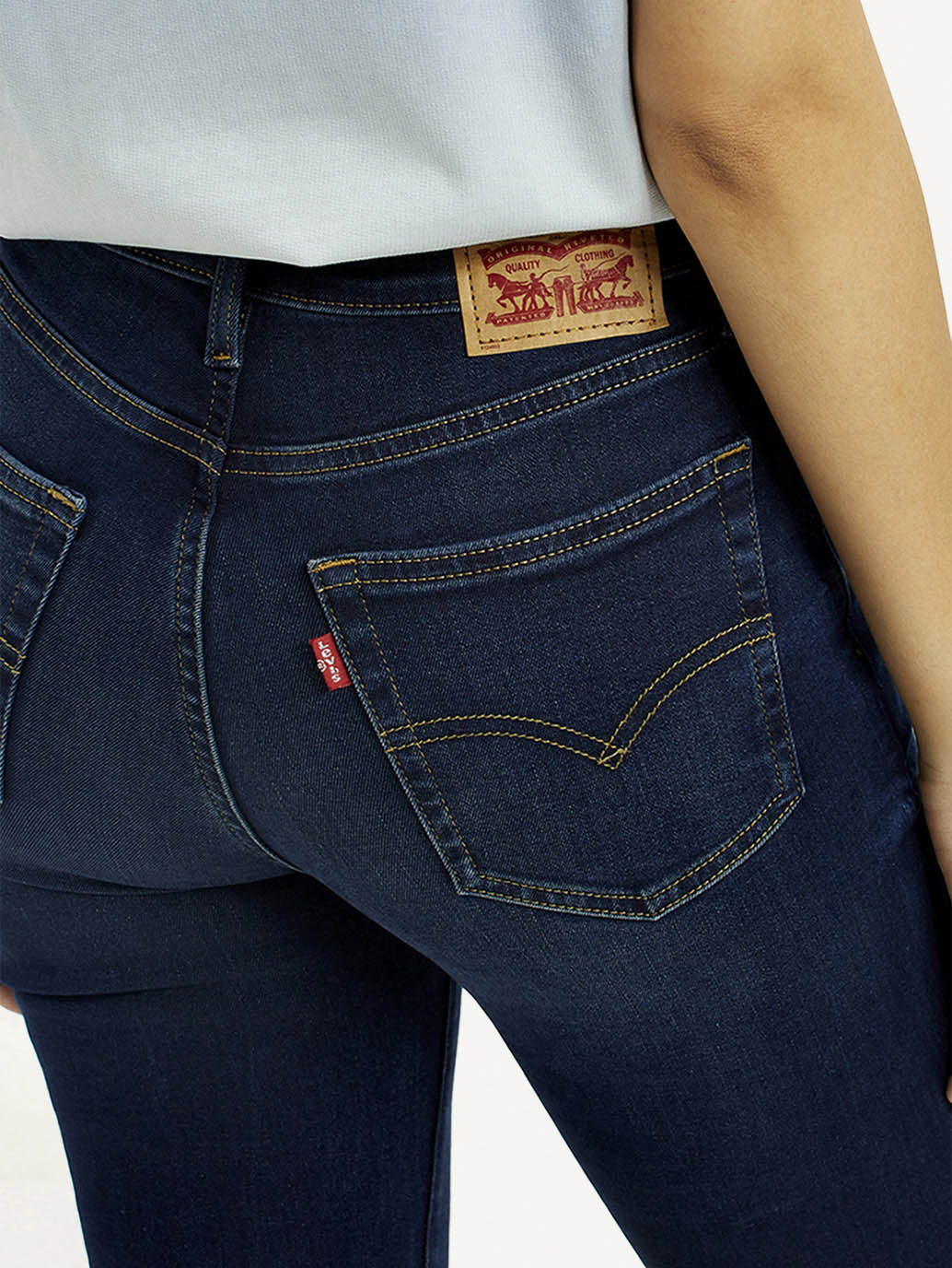 Women's 721 Dark Blue Skinny Fit High Rise Jeans