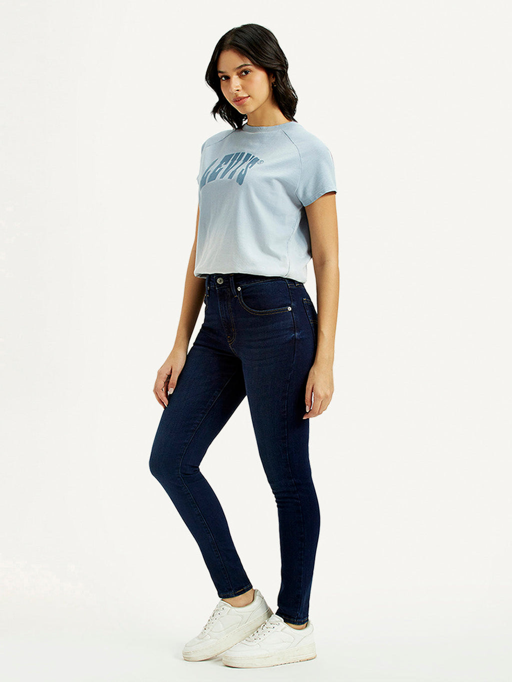 Women's 721 Dark Blue Skinny Fit High Rise Jeans