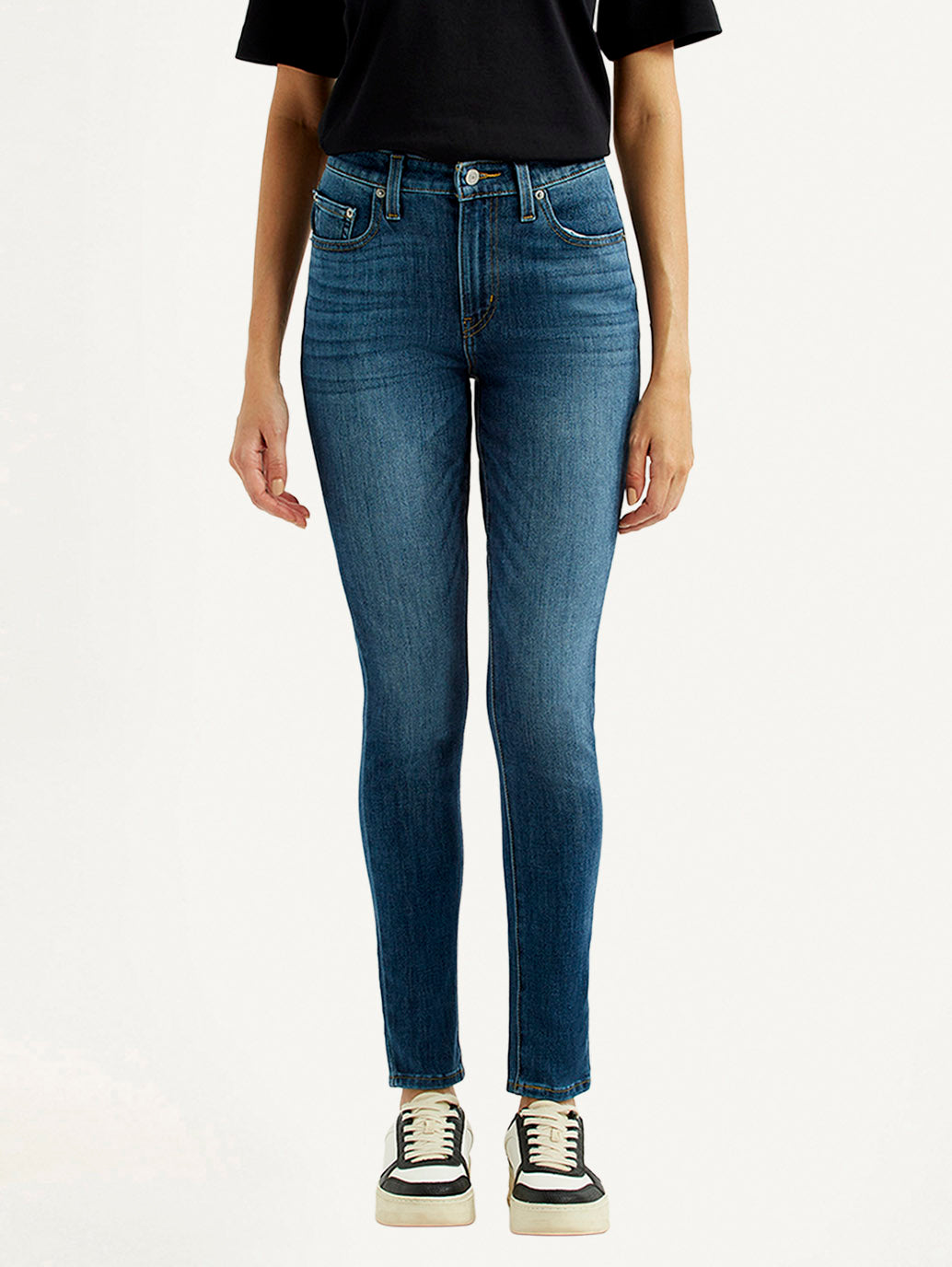 Women's Blue Skinny Fit High Rise Jeans