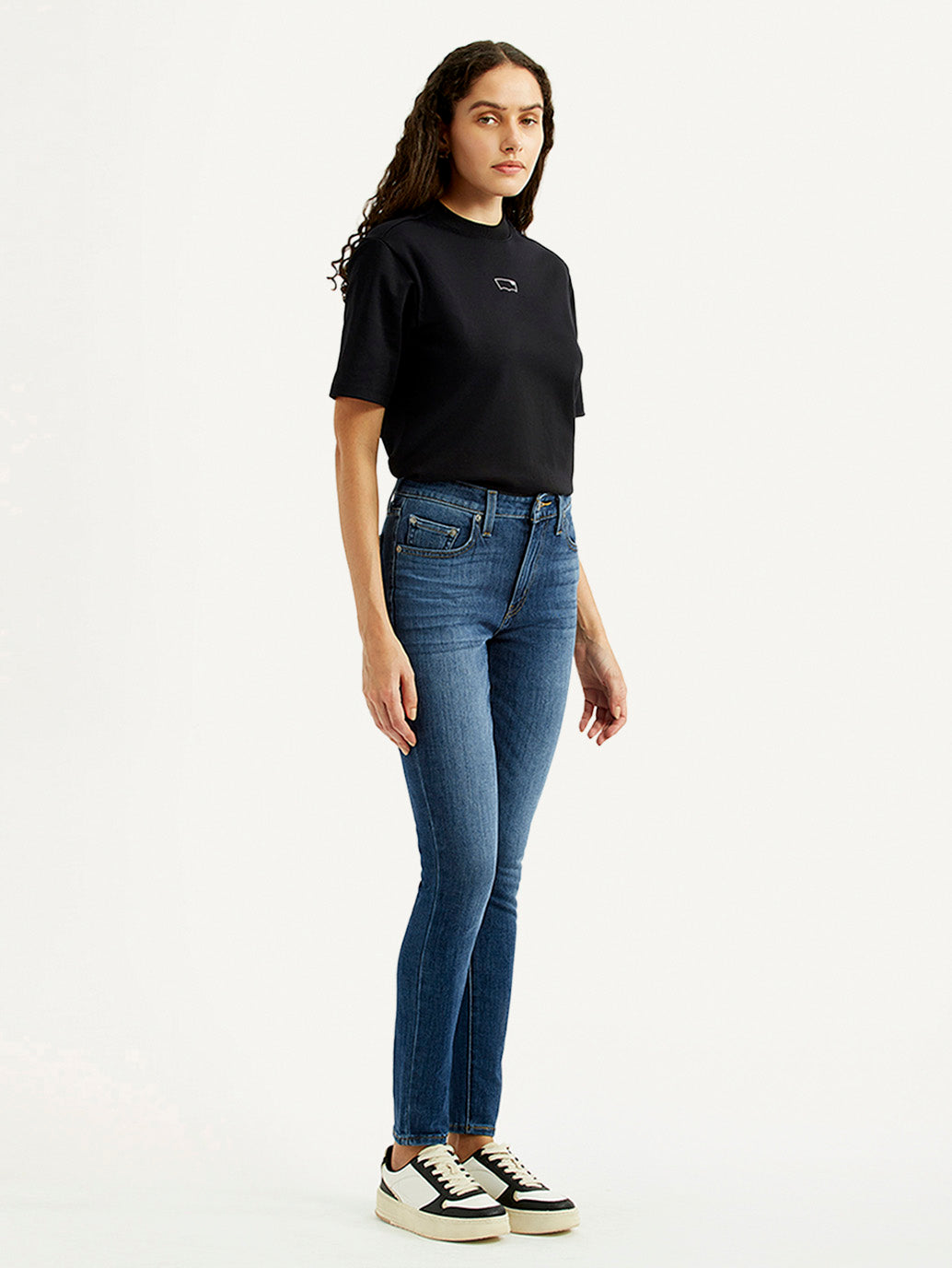Women's Blue Skinny Fit High Rise Jeans