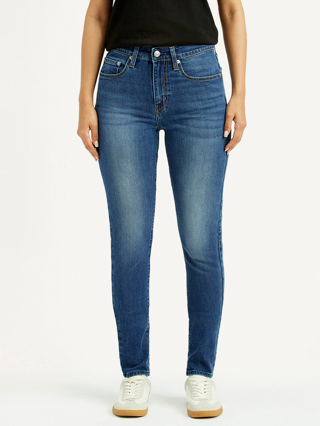 Women's 721 Blue Skinny Fit High Rise Jeans