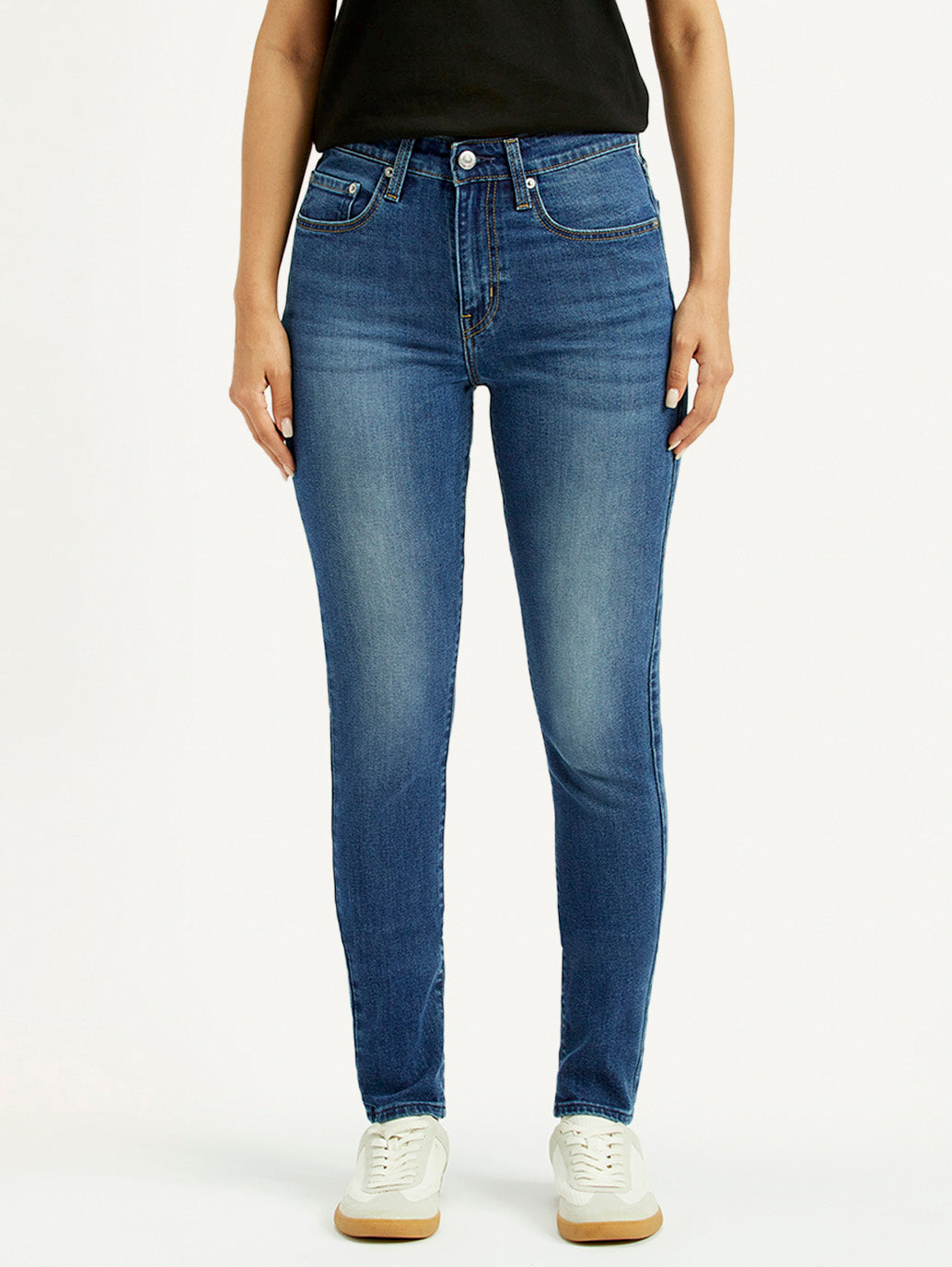 Women's 721 Blue Skinny Fit High Rise Jeans