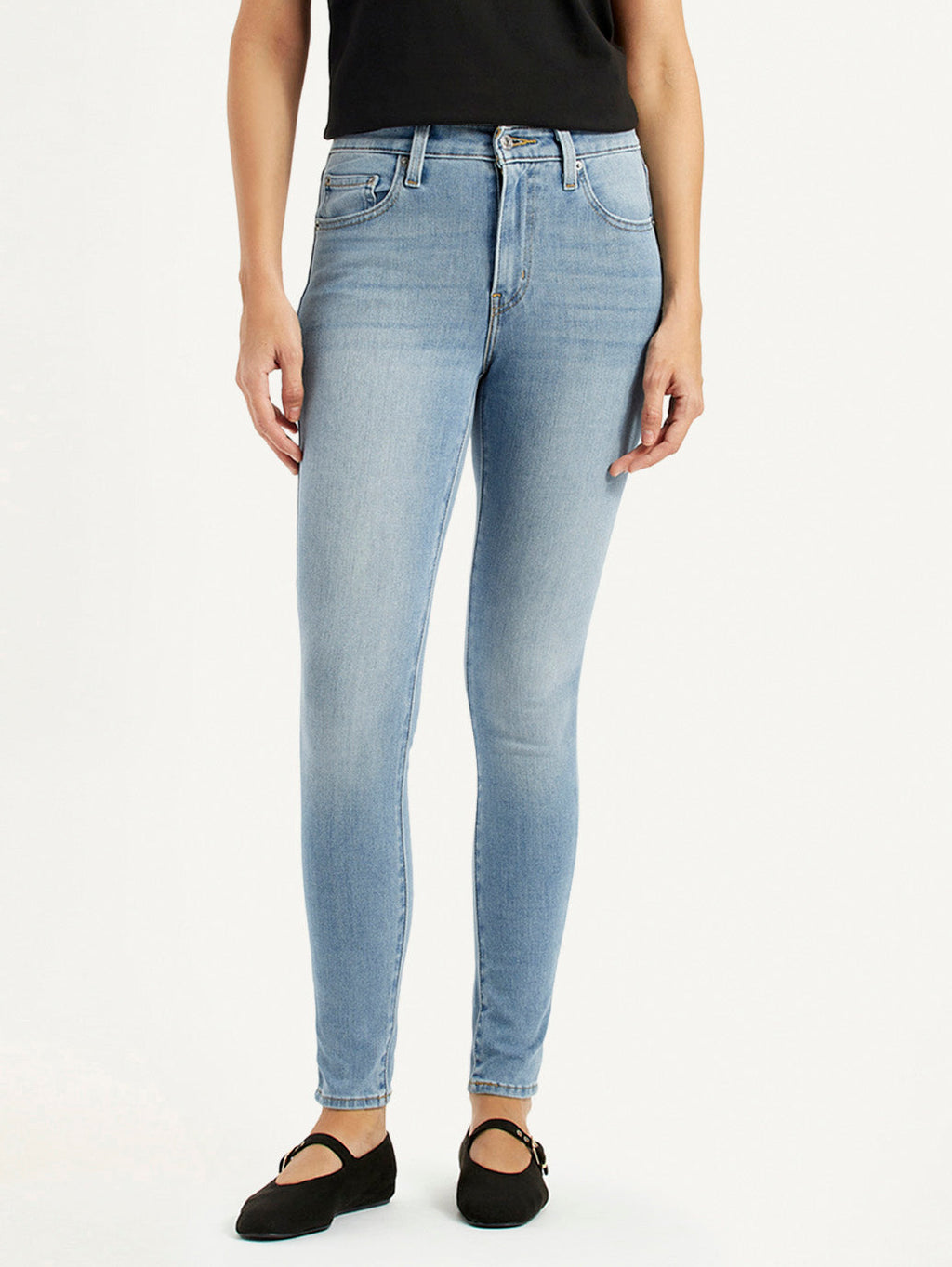 Women's High Rise Skinny Light Blue Jeans