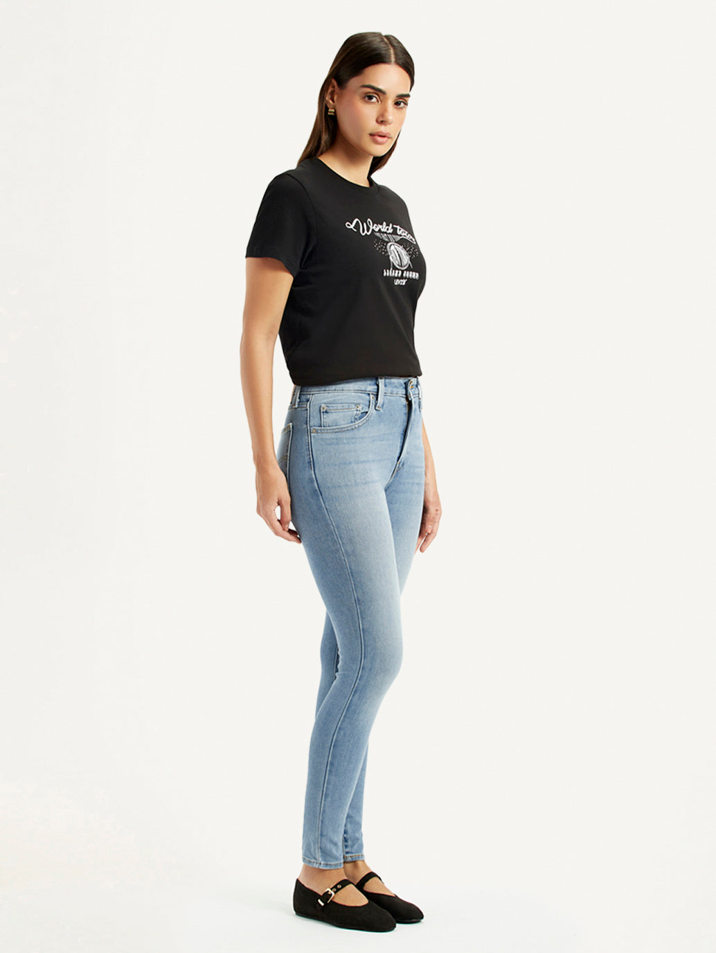 Women's High Rise Skinny Light Blue Jeans