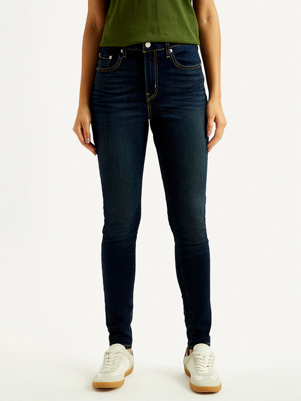 Women's 721 Dark Blue Skinny Fit High Rise Jeans