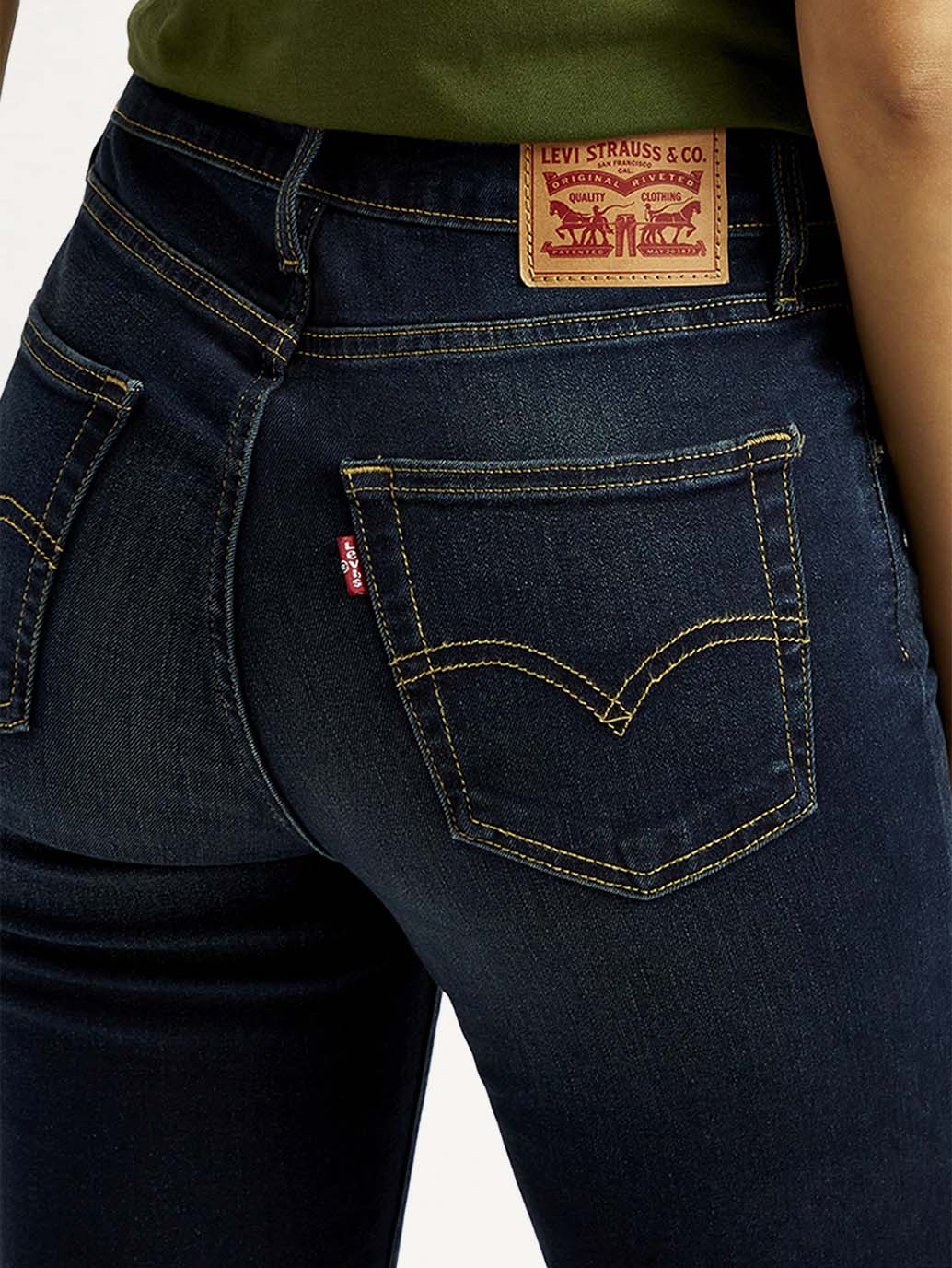 Women's 721 Dark Blue Skinny Fit High Rise Jeans