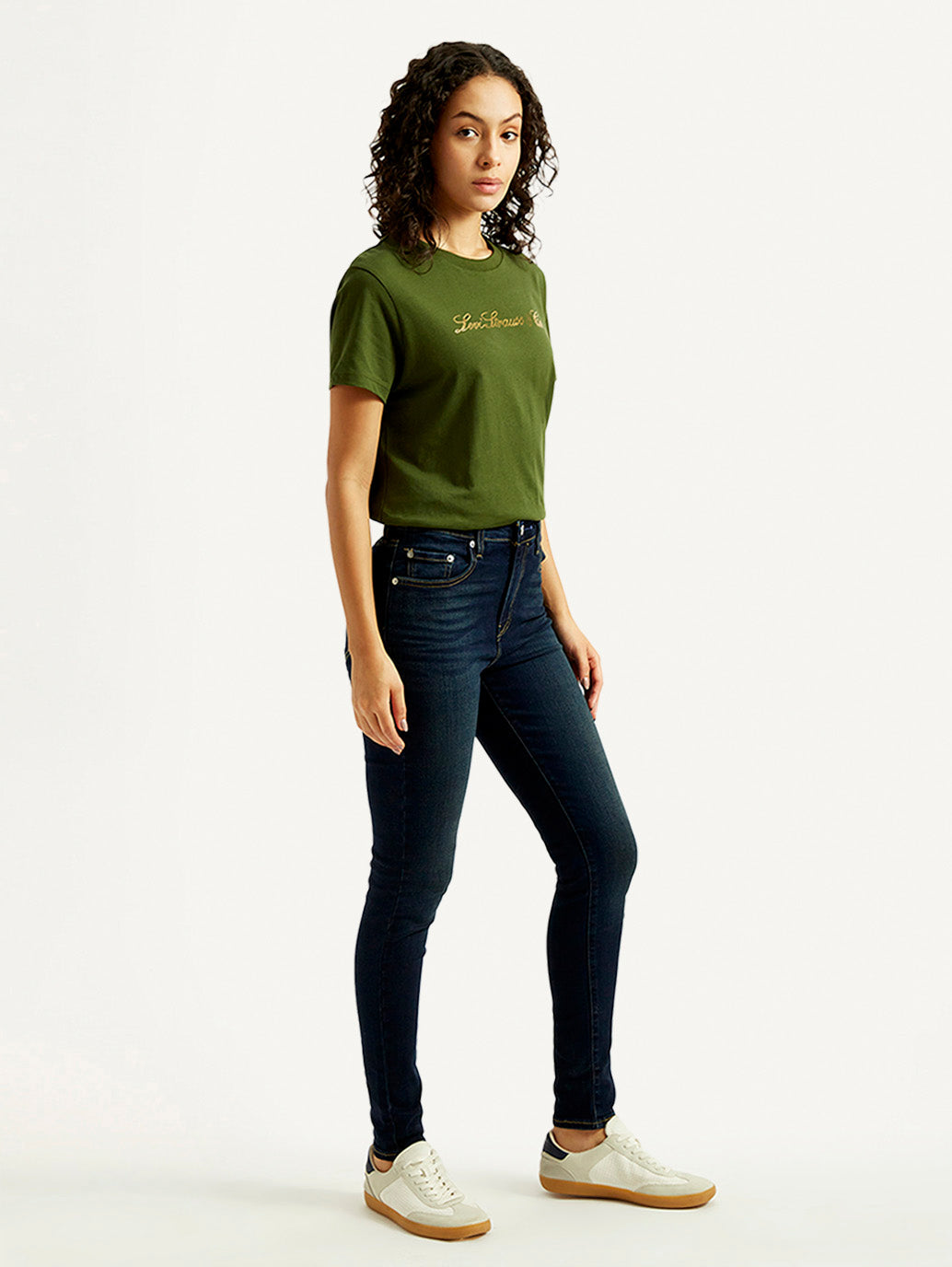 Women's 721 Dark Blue Skinny Fit High Rise Jeans
