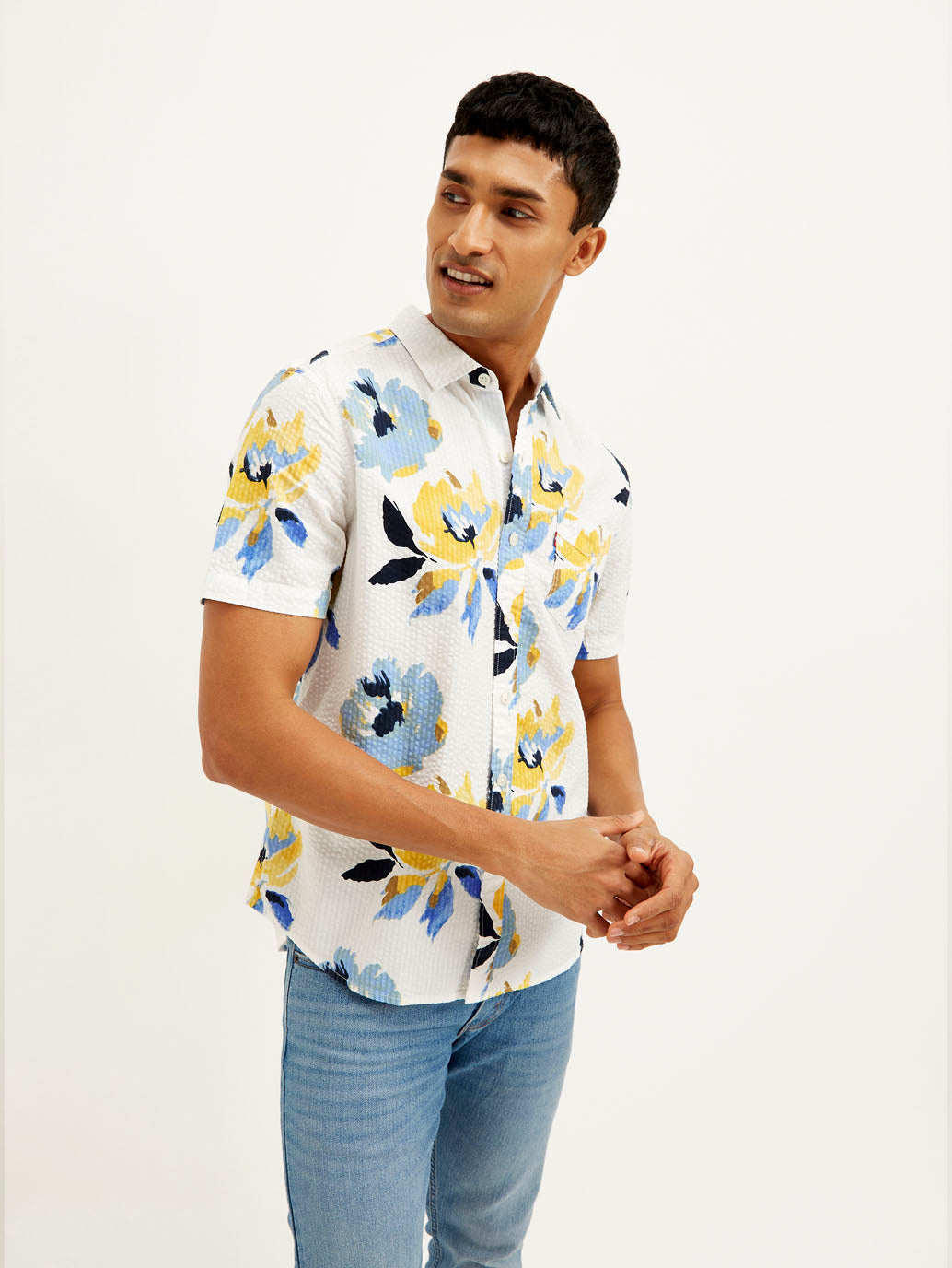 Men's Floral Slim Fit Shirt