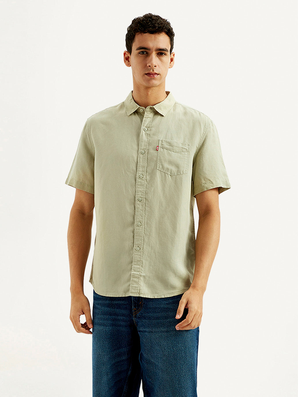 Men's Solid Slim Fit Linen Shirt