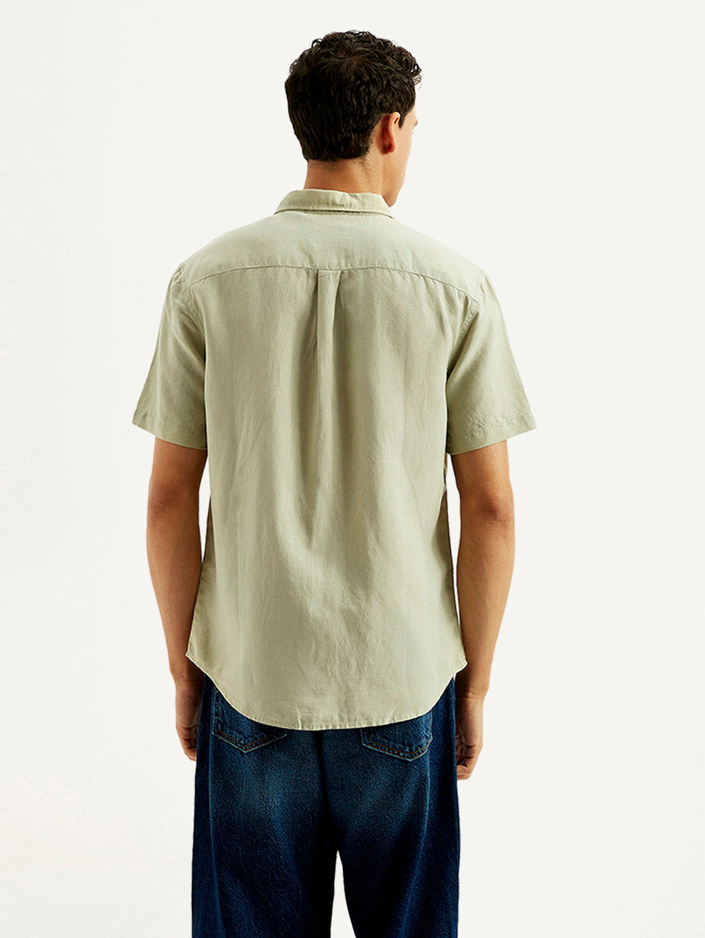 Men's Solid Slim Fit Linen Shirt