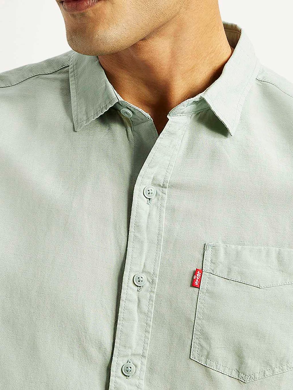 Men's Solid Slim Fit Linen Shirt