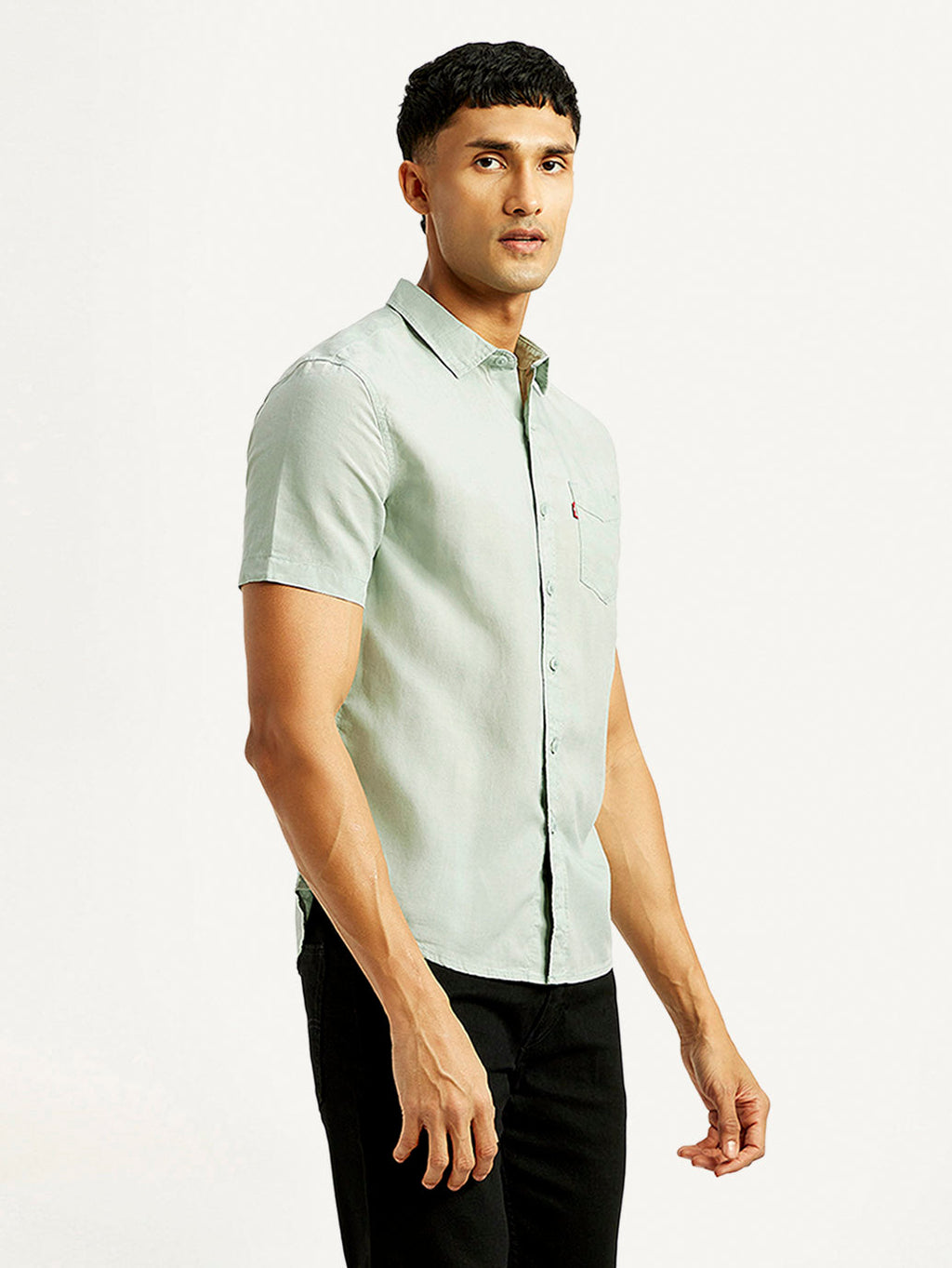 Men's Solid Slim Fit Linen Shirt