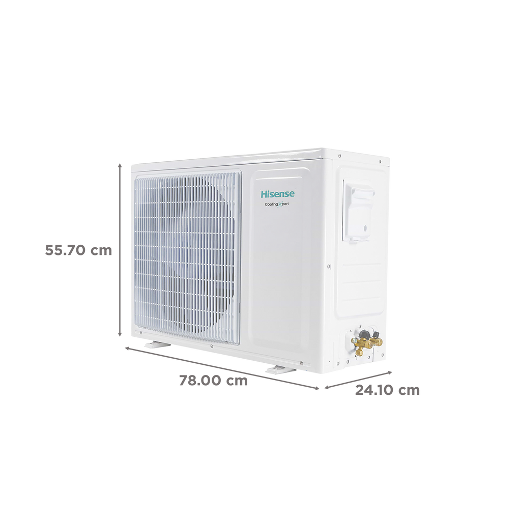 Hisense Cooling Expert 5 in 1 Convertible 1 Ton 3 Star Inverter Split AC with Auto Cleanser (Copper Condenser, ATC353HIB)