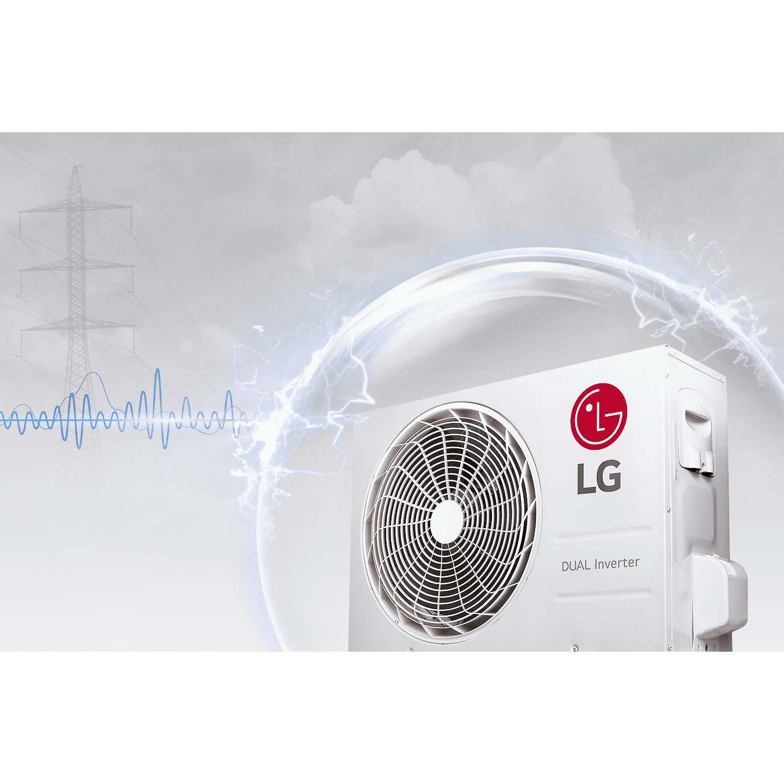 LG 6 in 1 Convertible 1.5 Ton 3 Star AI Dual Inverter Split AC with Auto Cleanser (Copper Condenser, RS-Q18ANXE)