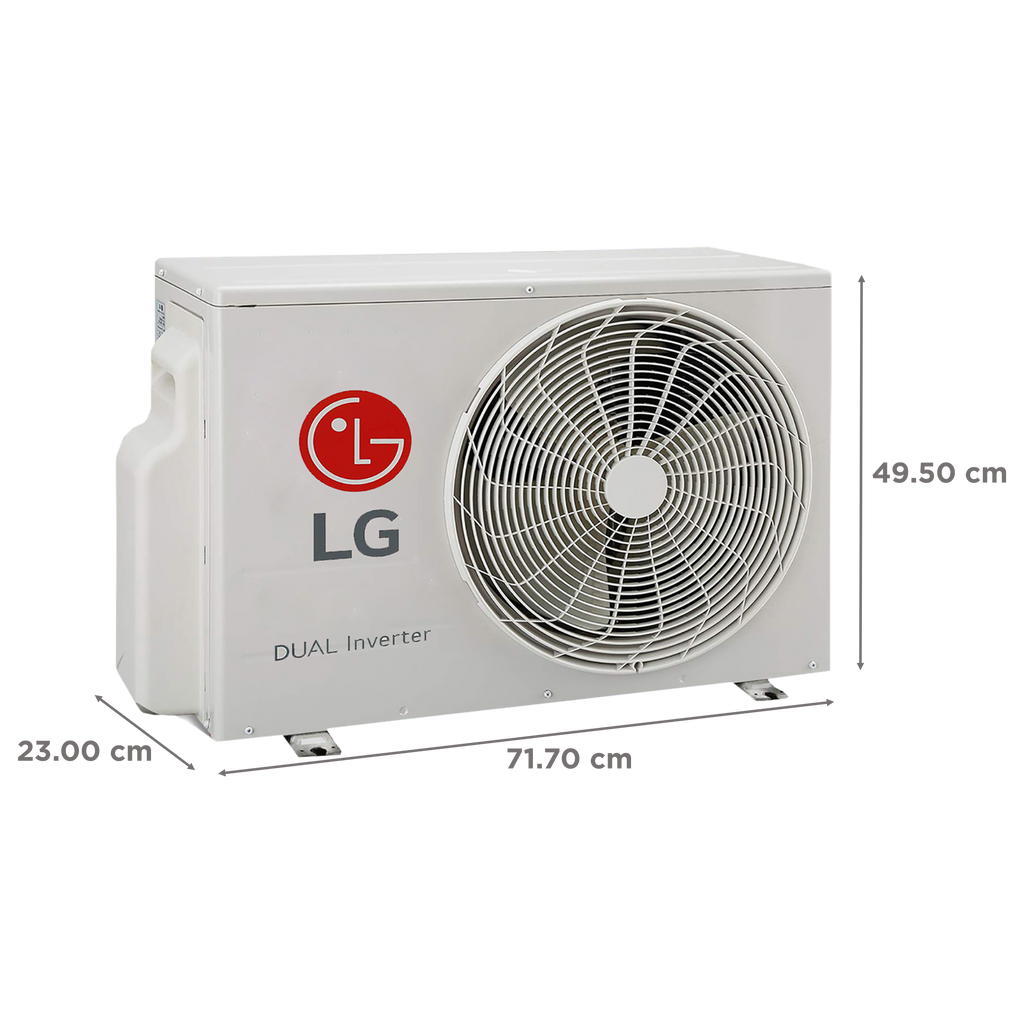LG 6 in 1 Convertible 1.5 Ton 3 Star AI Dual Inverter Split AC with Auto Cleanser (Copper Condenser, RS-Q18ANXE)