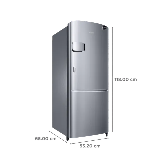 Samsung 183 L Direct Cool Single Door 3 Star Refrigerator (Elegant Inox, RR20C2Y23S8/NL)