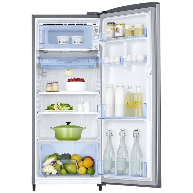 Samsung 183 L Direct Cool Single Door 3 Star Refrigerator (Elegant Inox, RR20C2Y23S8/NL)
