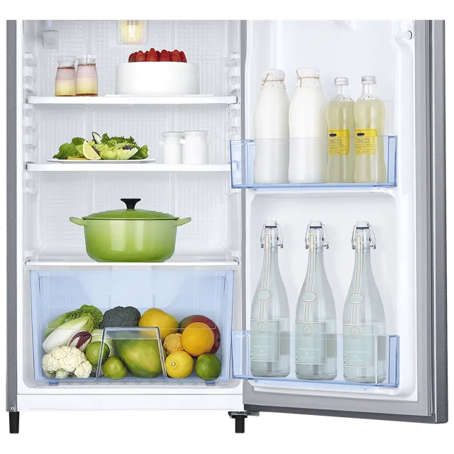 Samsung 183 L Direct Cool Single Door 3 Star Refrigerator (Elegant Inox, RR20C2Y23S8/NL)