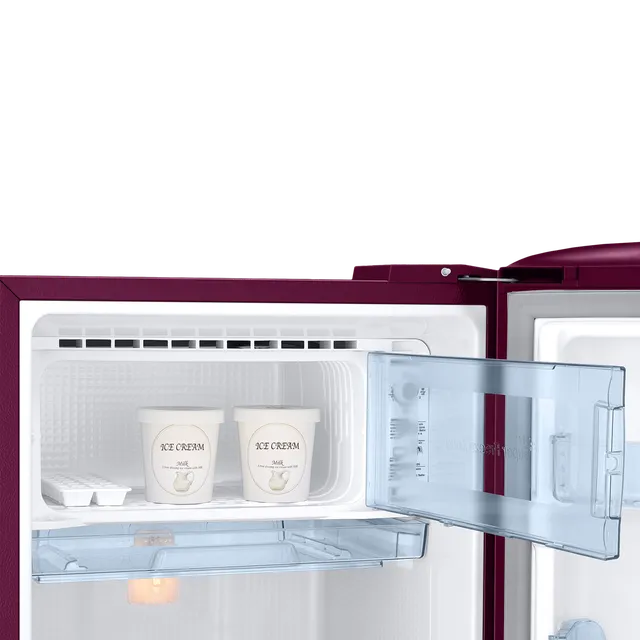 Samsung 183 L, 3 Star, Digital Inverter, Direct-Cool Single Door Refrigerator (RR20C1723R8/HL, Blooming Saffron Red)