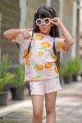 Oranges in Spring Shorts Set