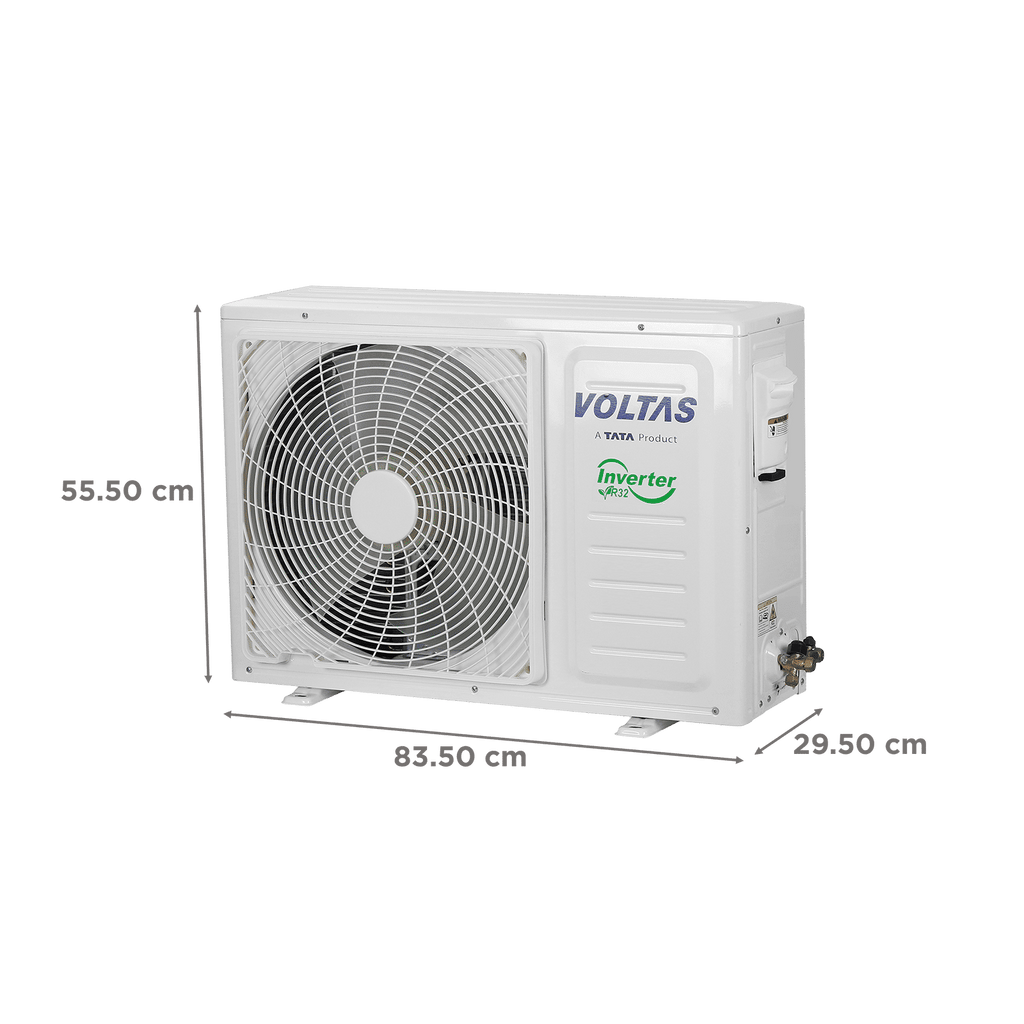 VOLTAS 163V Vectra Pearl 4 in 1 Convertible 1.3 Ton 3 Star Inverter Split AC with Anti Dust Filter ( Copper Condenser, 4503543)