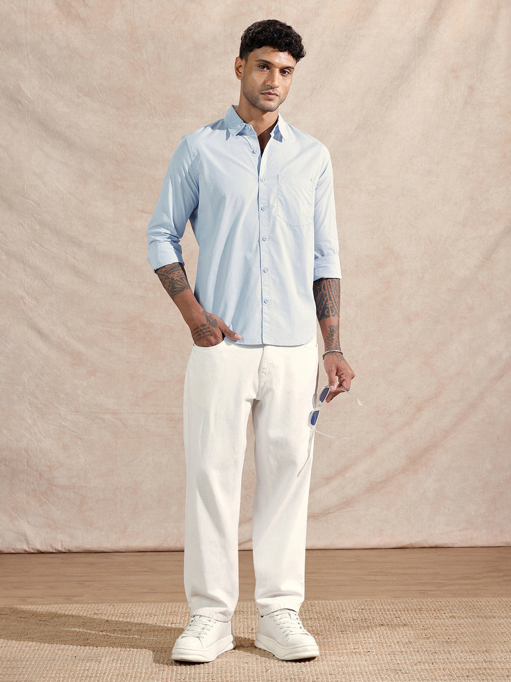 Solid Regular Fit Shirt | Blue