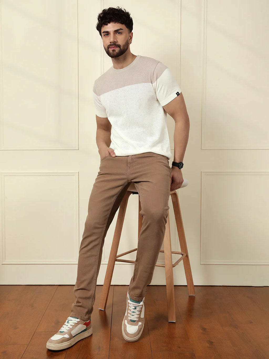 Slim Tapered Coloured Denim Jeans | Brown