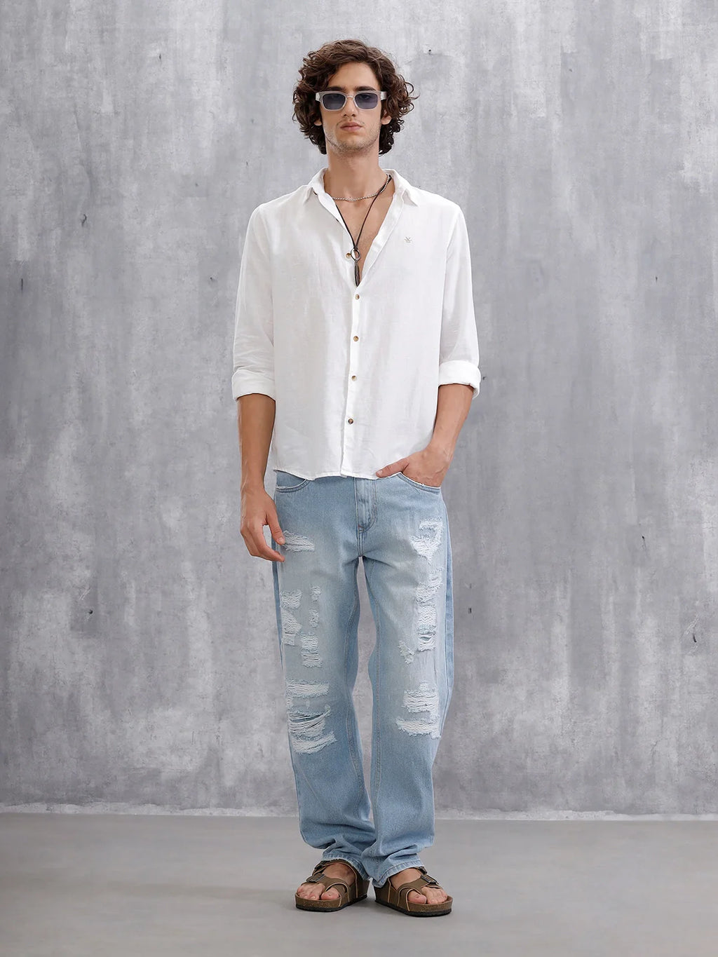 Classic Comfort Linen Shirt | White