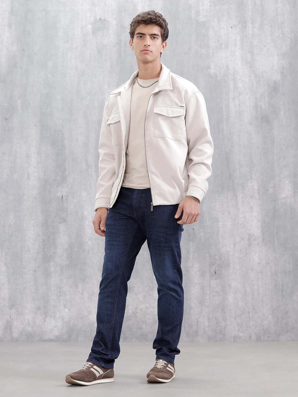 Men's Casual Straight Fit Jeans | Dark Stone