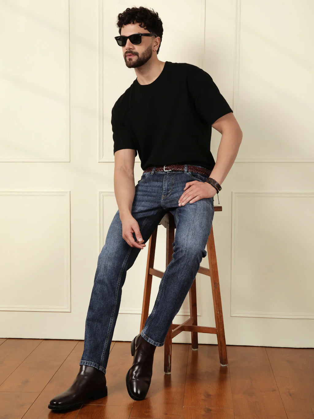 Faded Slim Fit Jeans | Blue