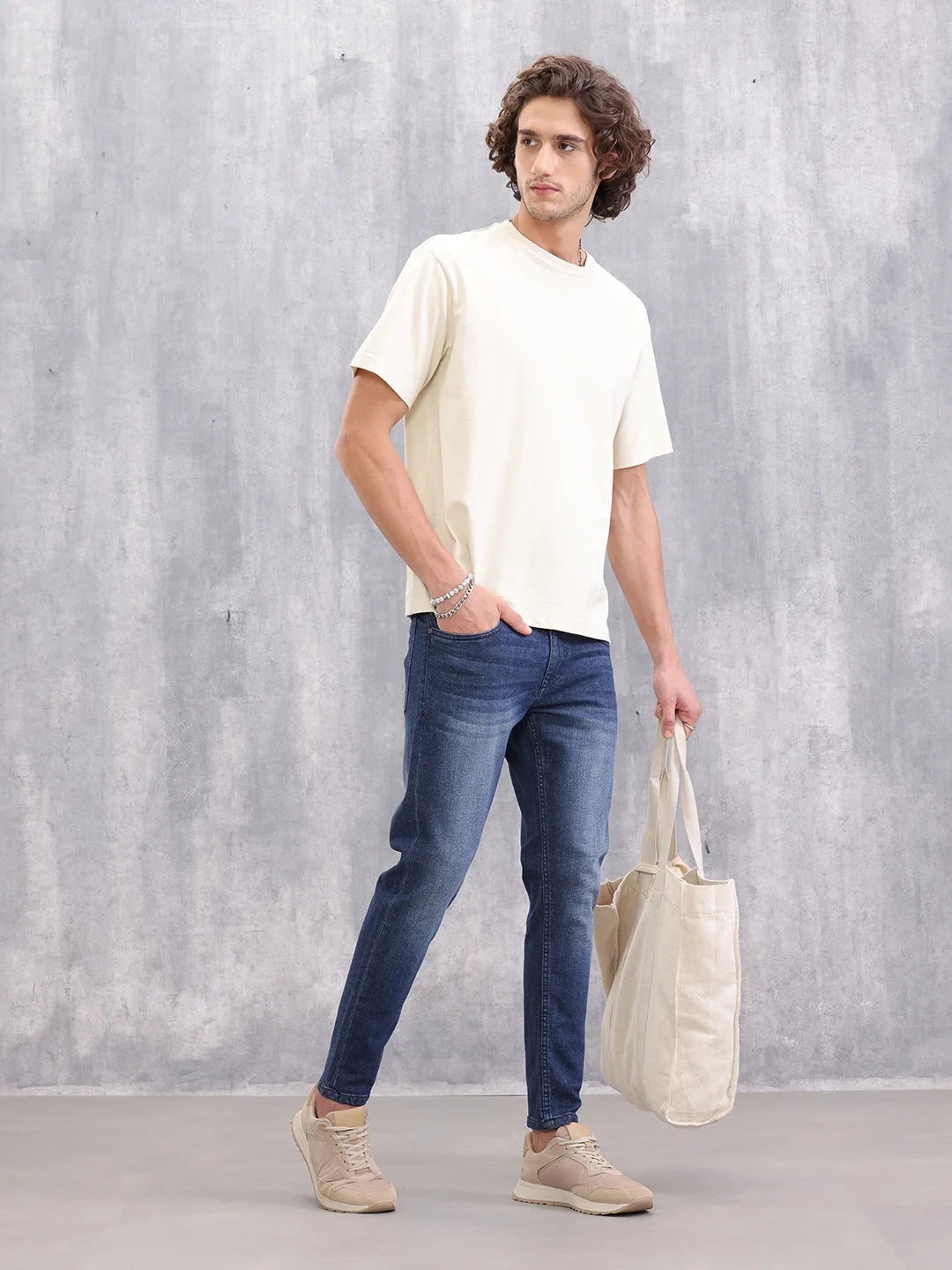 Low Fade Skinny Crop Jeans | Blue