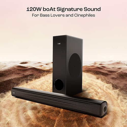 boAt Aavante Bar 1500 Pro | 120W Bluetooth Soundbar, 2.1 channel surround system, EQ Modes, Master Remote Control