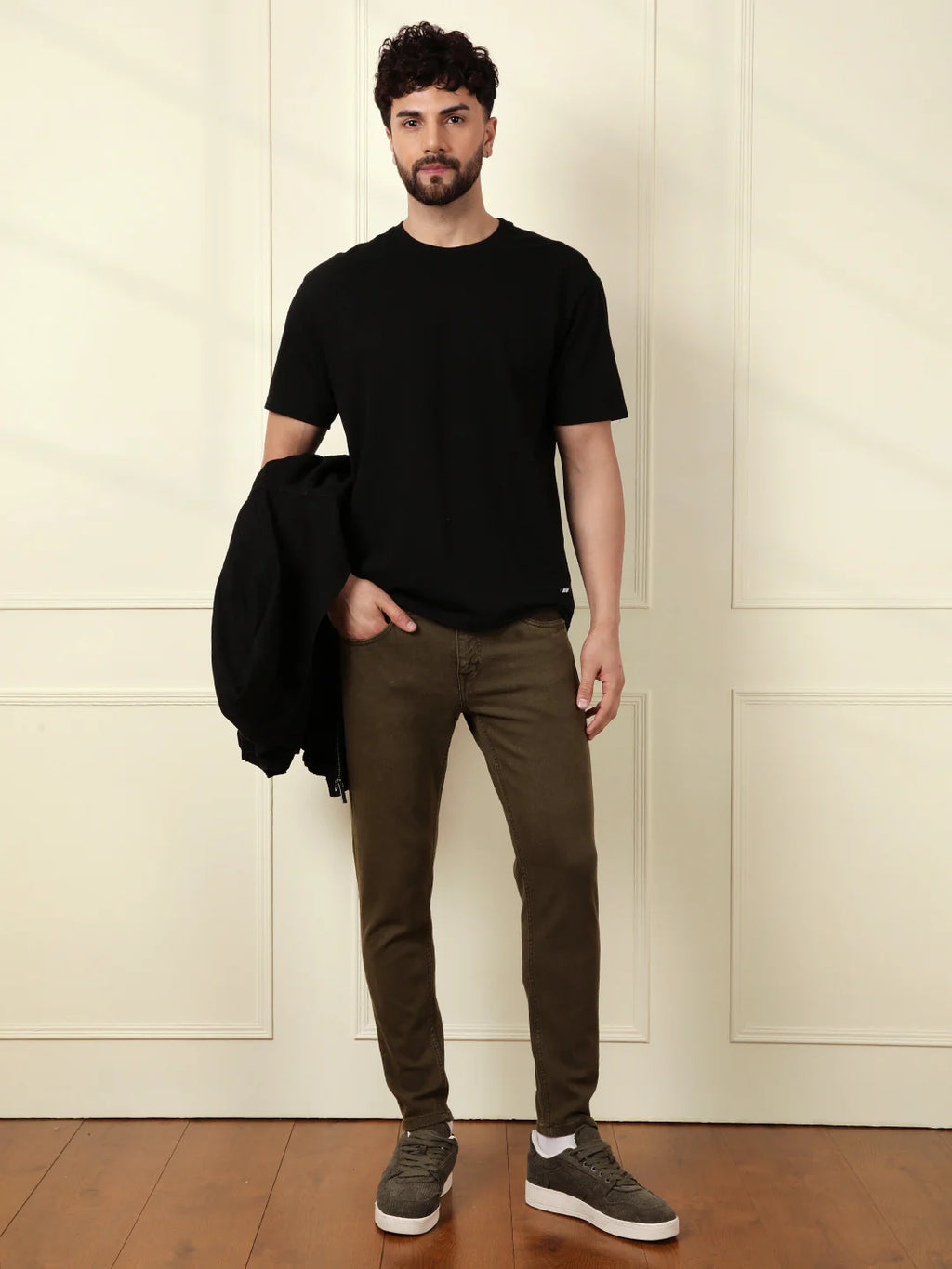 Skinny Crop Coloured Denim Jeans | Olive