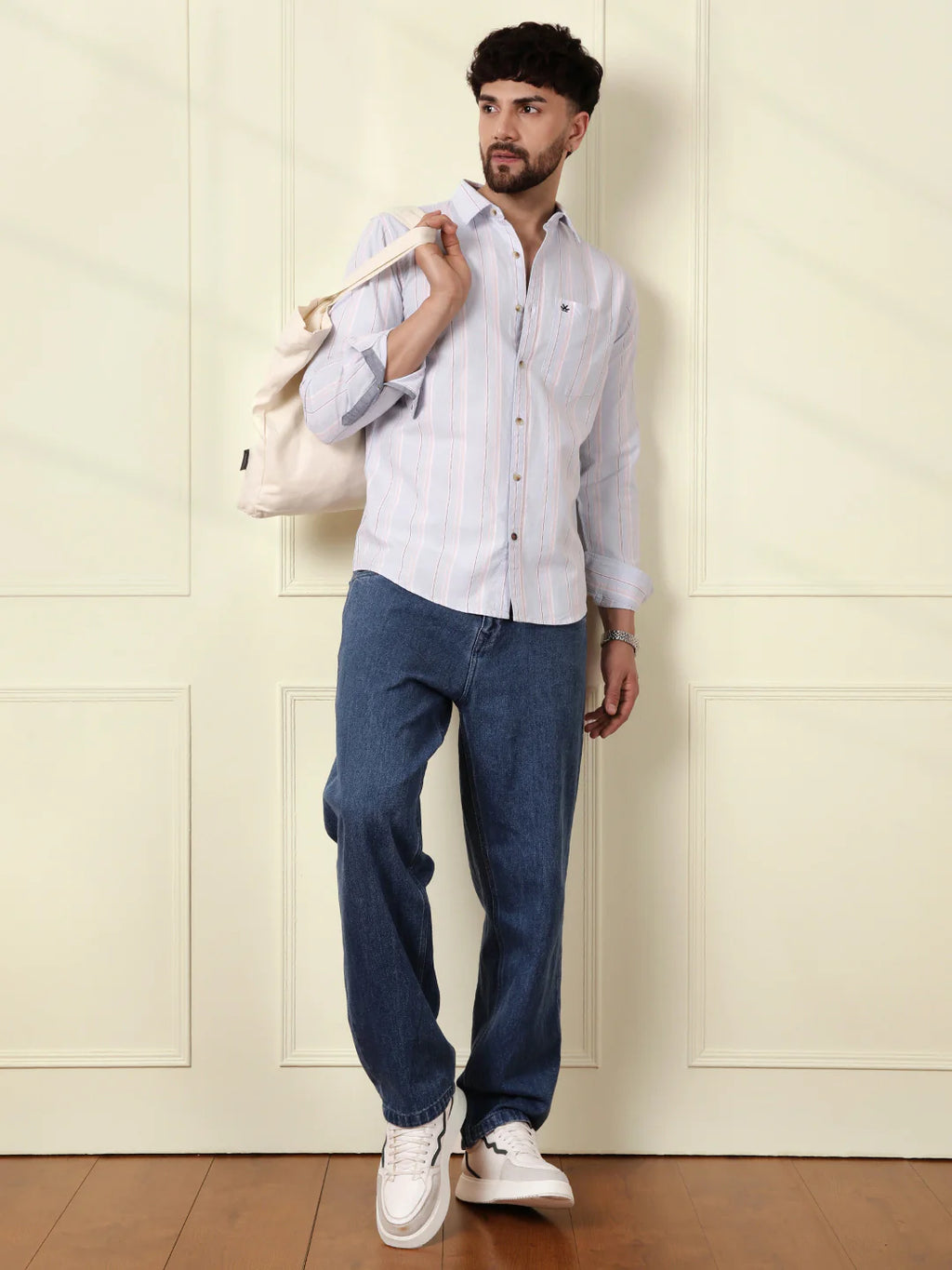 Casual Oxford Striped Shirt | Blue