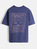 Logo Printed Oversized T-Shirt | Dark Blue