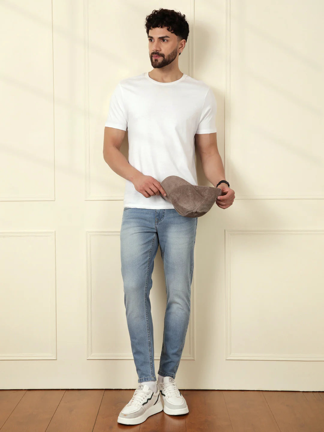Faded Skinny Crop Jeans | Light Blue