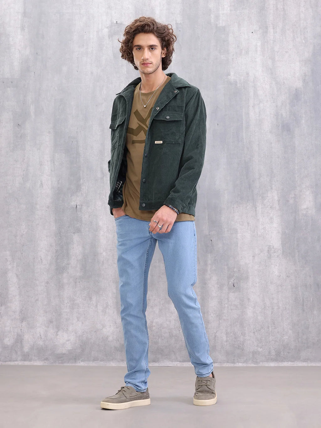 Solid Slim Tapered Jeans | Blue
