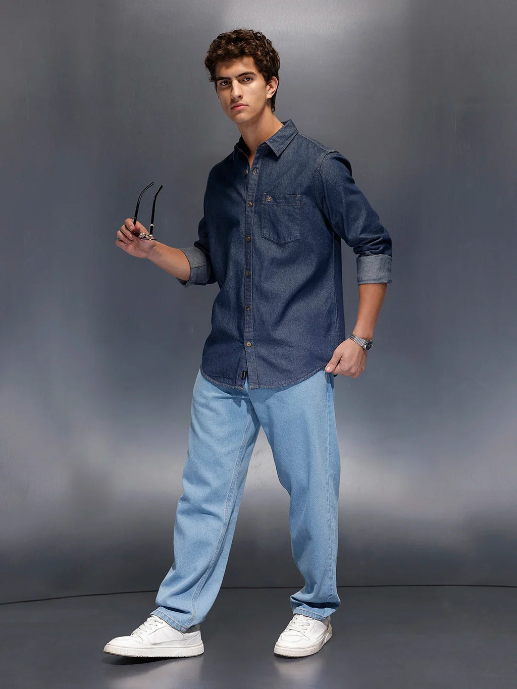 Men's Slim Fit Denim Shirt  |  Blue