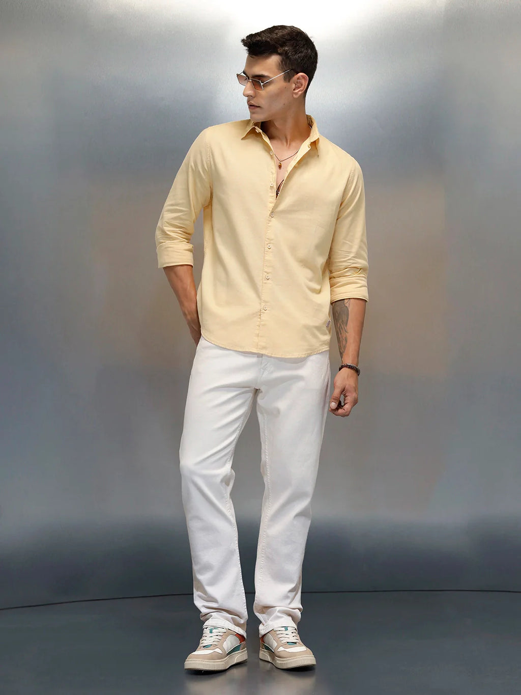 Men's Casual Regular Fit Shirt | Khaki