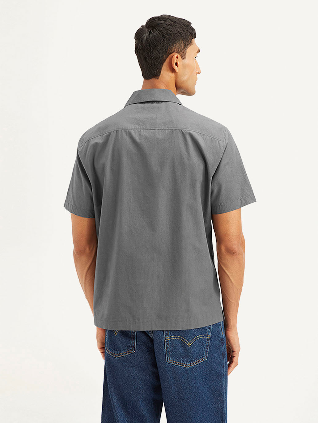 Men's Resort Collar Embroidered Relaxed Fit Shirt